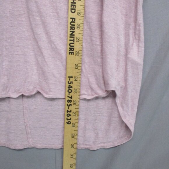 Tahari 100% Linen Blouse V-Neck Pink Women Size \ 1X - Picture 5 of 8